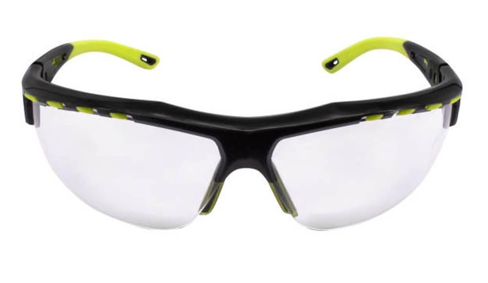 Radians THRAXUS Elite Safety Glasses  Clear Lens with Black/Yellow Frame