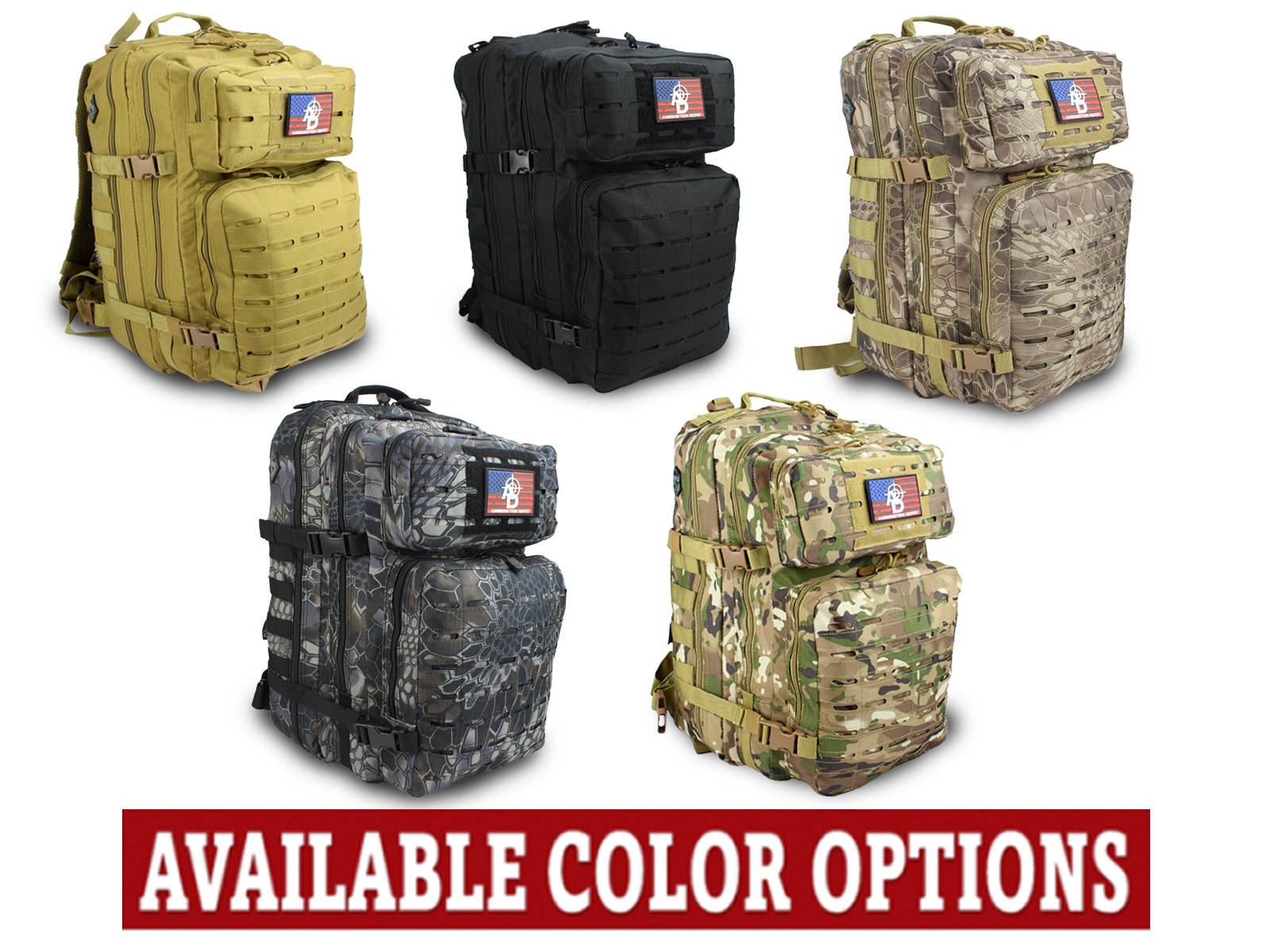 RTAC Large Lasercut MOLLE Backpack w/ Pistol Retention System (Desert Python)