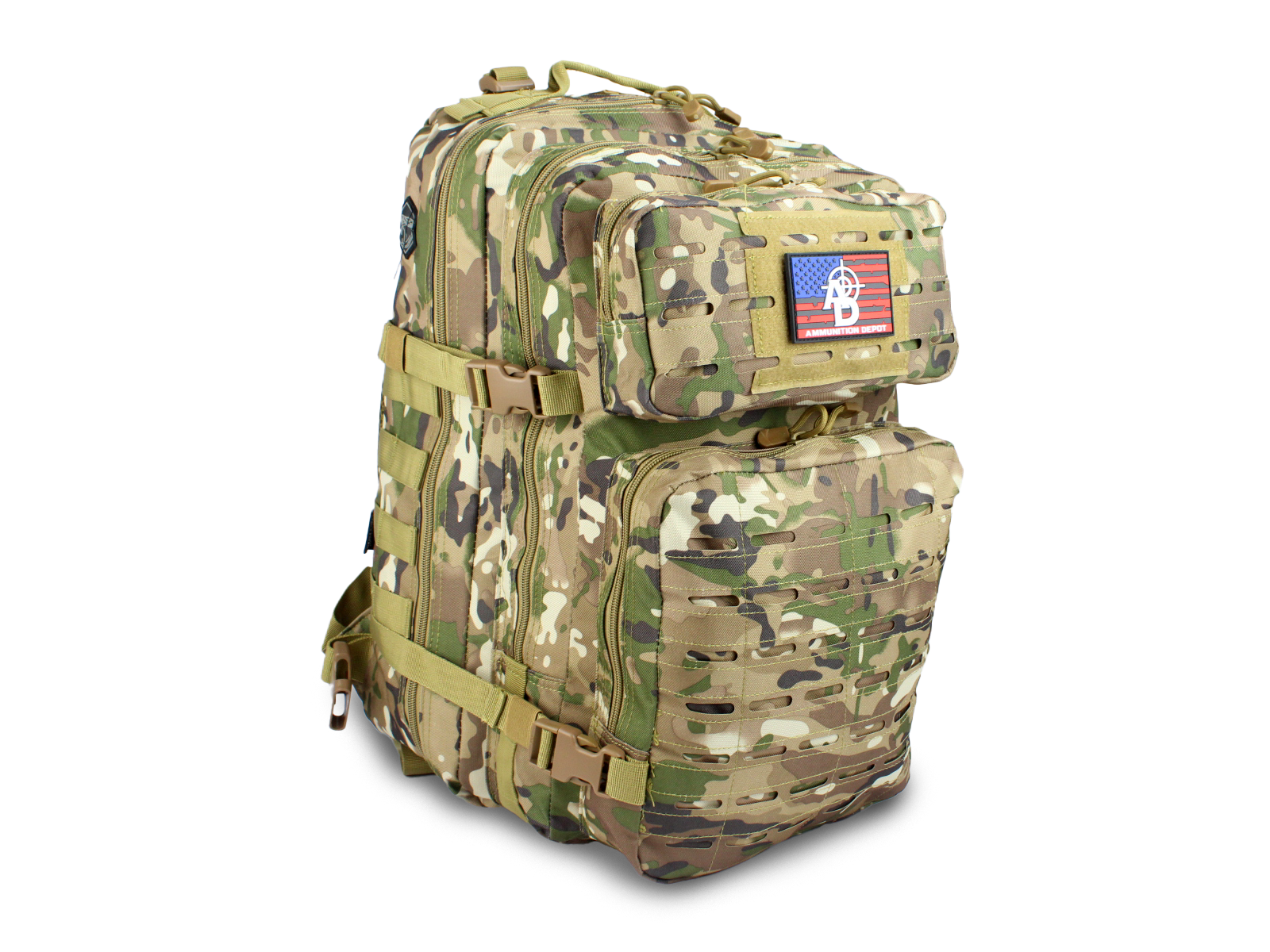 RTAC Large Lasercut MOLLE Backpack w/ Pistol Retention System (CP Camo)