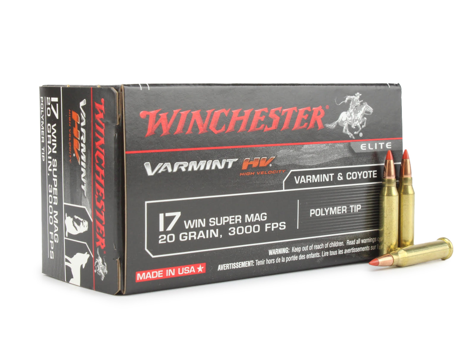 Winchester Varmint High Velocity 17 WSM 20 Gr Polymer-Tip (Box)