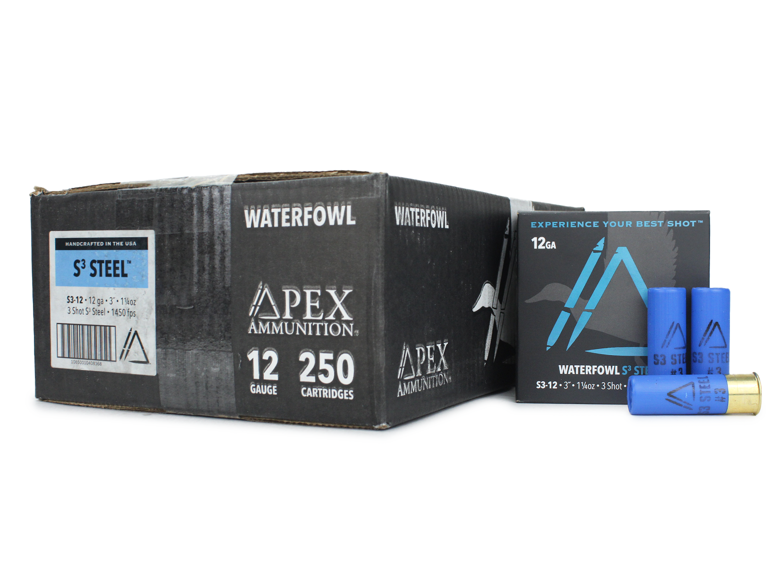 Apex Ammunition S3 Steel Waterfowl 12 Ga 3" #3 Shot 1-1/4 oz (Case)