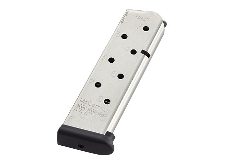Chip McCormick Railed Power Mag 1911 45 ACP Magazine - 8 Round (Stainless Steel)