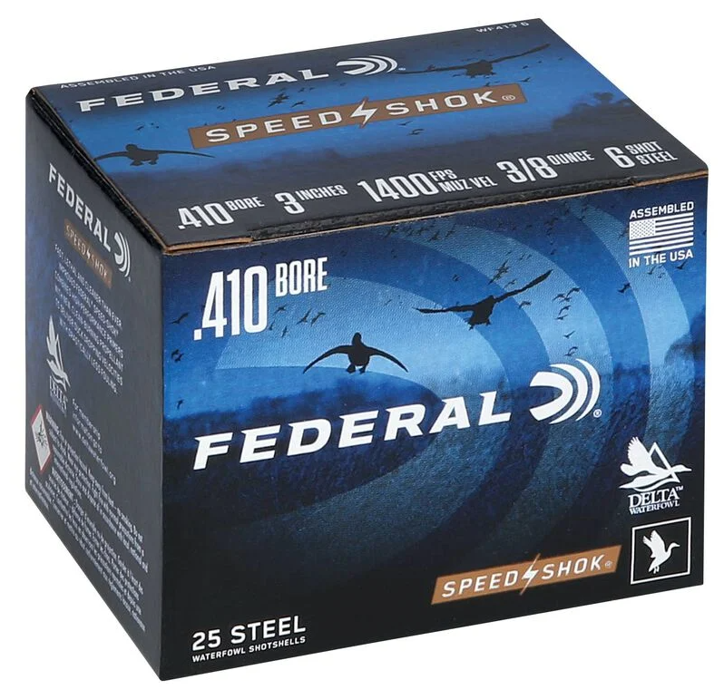 Federal Speed-Shok 410 Gauge 3 3/8 oz 6 Shot Steel (Box)