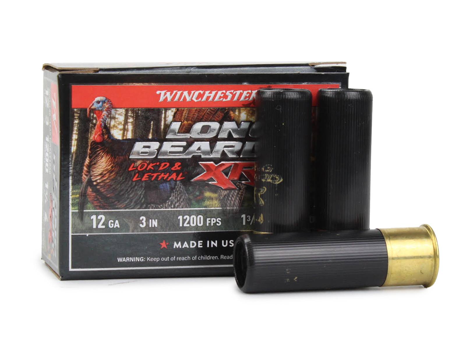 Winchester Ammo STLB1234 Long Beard XR Shot-Lok 12 Gauge 3 1 3/4 oz 4 Shot 10 Bx/ 10 Cs