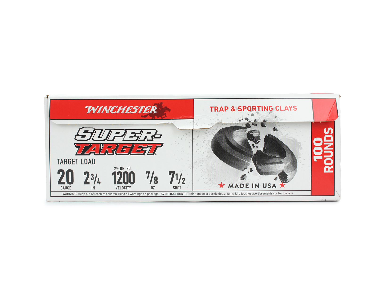 Winchester Super Target 20 Gauge 2-3/4 7/8 oz #7.5 Shot VP (Box)
