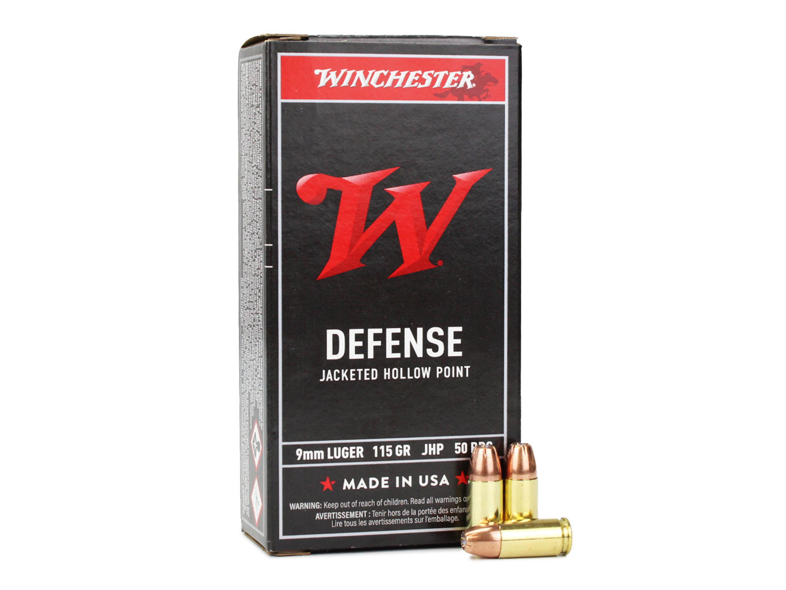 Winchester Defense 9mm 115 Gr JHP (Box)