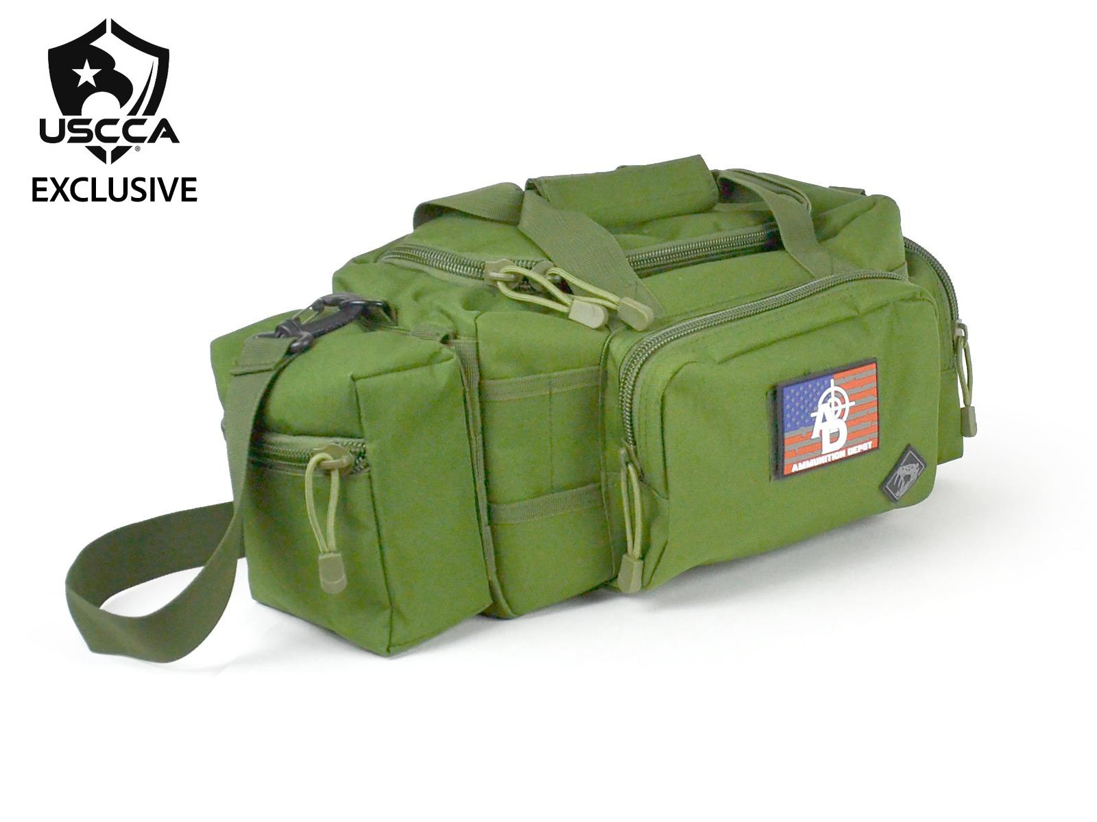 USCCA Exclusive RTAC Range Bag w/ Pistol Retention System  Medium (Green)