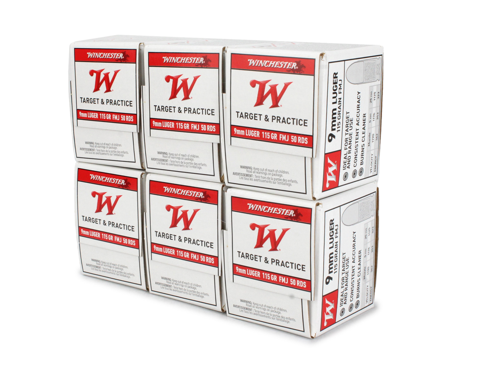 Winchester Target & Practice 9mm 115 Gr FMJ (Range Bundle)