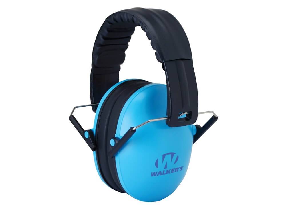 Walkers Game Ear Childs Passive Folding Ear Muffs (Blue)