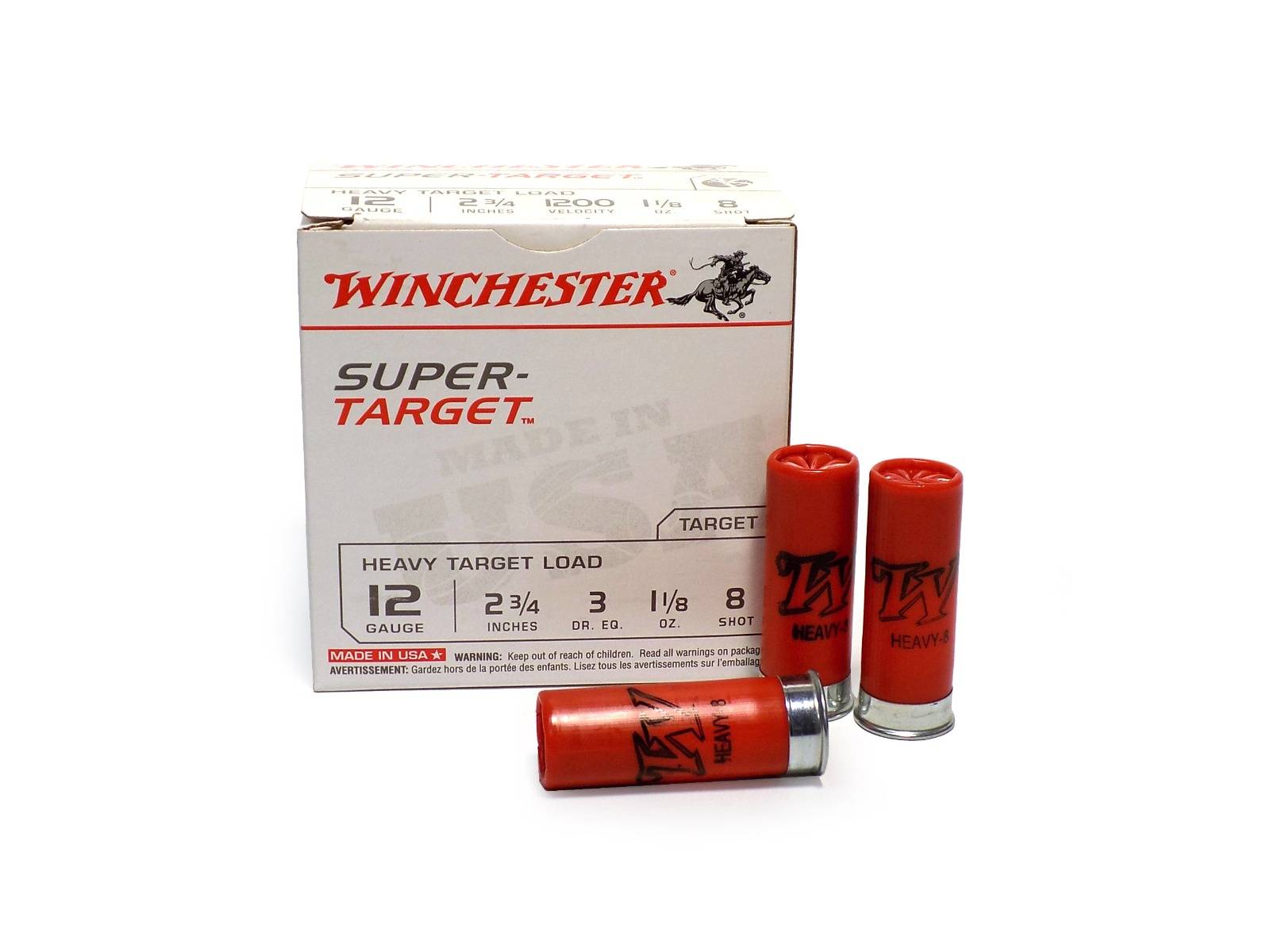 Winchester Super Target 12 Gauge 2-3/4 1-1/8 Oz No.8 Shot (25 Rounds)