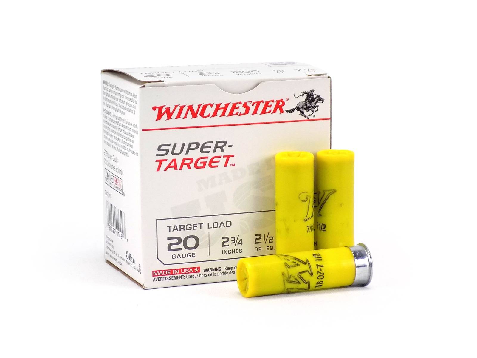 Winchester Super-Target 20 Ga 2-3/4 7/8 OZ No. 7.5 Shot
